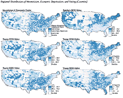 Fear and Deprivation in Trump's America: A Regional Analysis of Voting Behavior in the 2016 and 2020 U.S. Presidential Elections