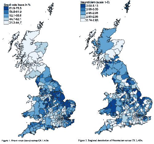 Fear, Populism, and the Geopolitical Landscape: The 'Sleeper Effect' of Neurotic Personality Traits on Regional Voting Behavior in the 2016 Brexit and Trump Elections